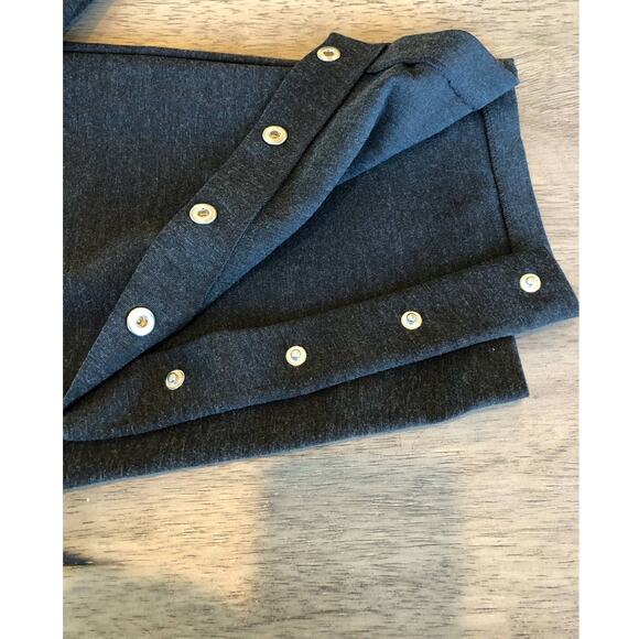 INC InternationalConcept Outpost Snap Detail Tapered Ponte Pant Heather Grey XXL - Picture 4 of 5